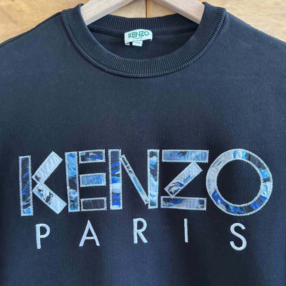 Kenzo Paris Streetwear Patchwork Logo Unisex Crewneck Sweatshirt - Size X-Small - Picture 3 of 6